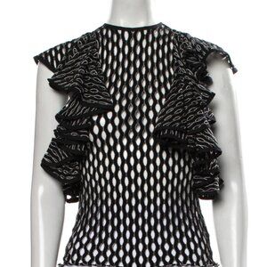 BEAUFILLE Crew Neck Short Sleeve Blouse NWT Size M